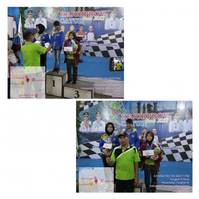 Siswi MTsN 1 Tanjung Jabung Timur Meraih Peringkat ke 3 dalam KEJUR CATUR Provinsi Jambi 2022