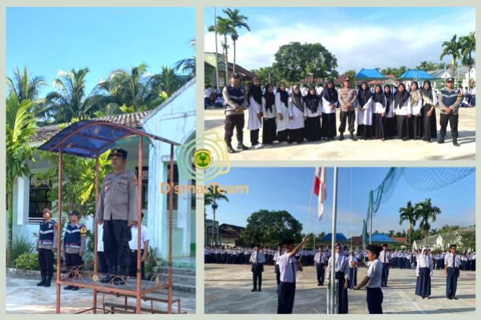 Kapolsek Nipah Panjang sebagai pembina upacara