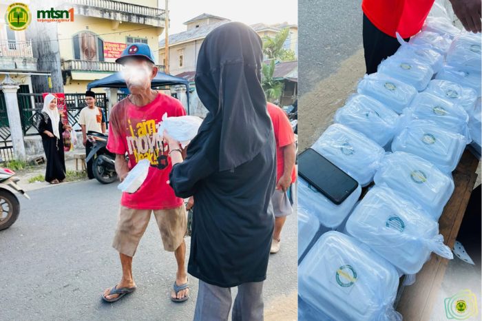 OSIM MTsN 1 Tanjab Timur Bagikan Takjil di Jumat Terakhir Ramadhan 1447 H